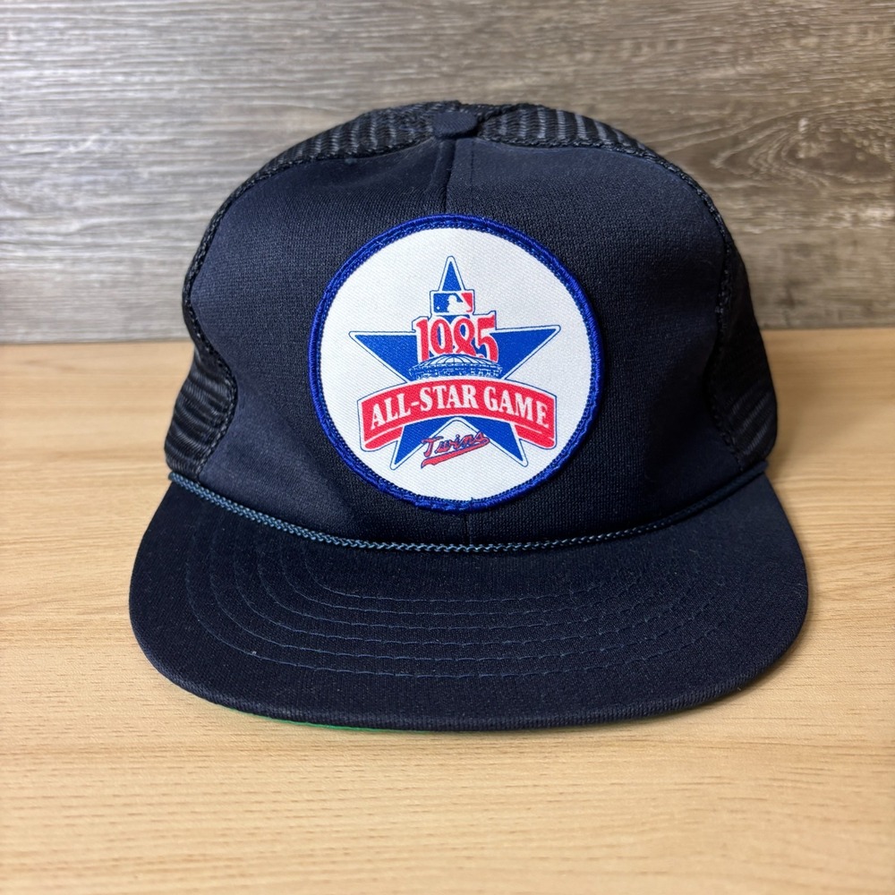 Vintage Minnesota Twins Hat Cap Snap Back Blue MLB Baseball All Star Game 1985